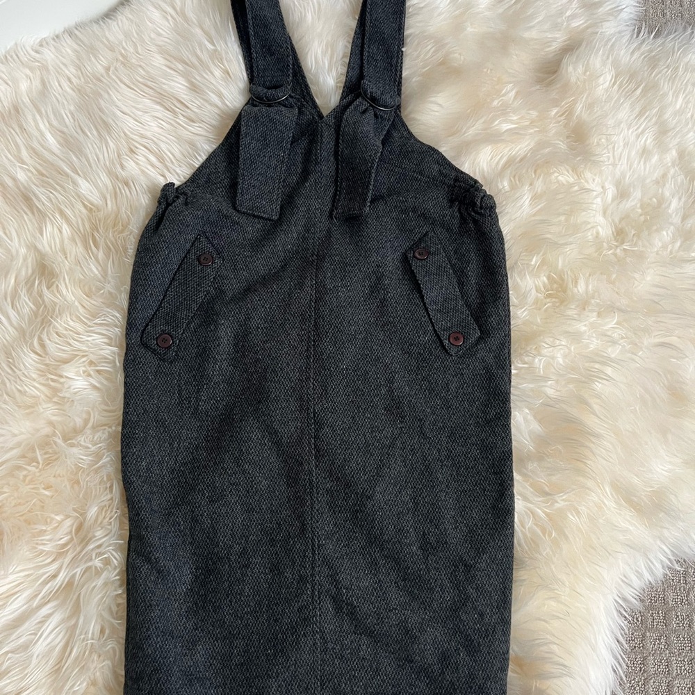 Stylish Black Denim Overall Dress